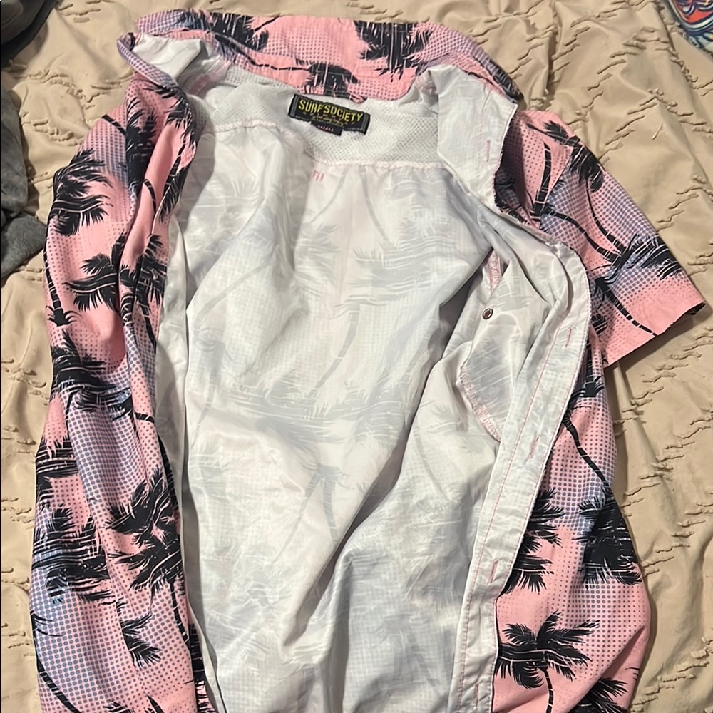 Pink and Black Palm Tree Shirt